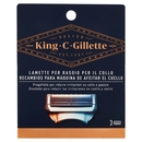 King C. Gillette Lamette di Ricambio per Rasoio da Uomo per il Collo 3 Ricariche